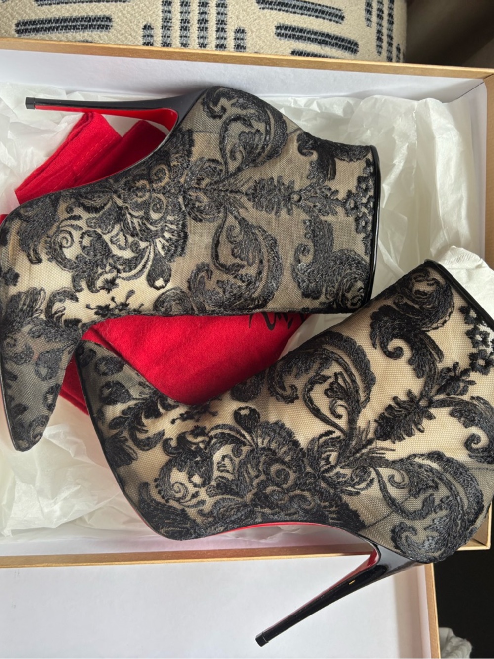 Christian Louboutin Box Label with Red Logo